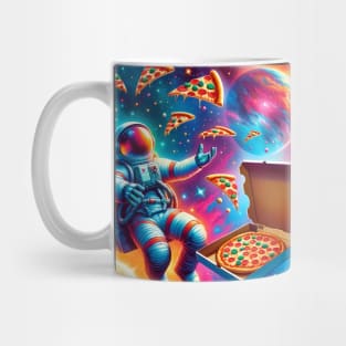 Astronaut in Space with Pizza, Love Eating Mug